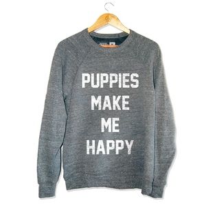 Puppies Make Me Happy Small Sweatshirt